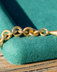 Solid 18K Gold Necklace Extender | Antique British Hallmarks | 2.25 Inch Chain with Dog Clip