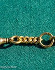 18K Gold Chain Extender with T-Bar & Dog Clip – 6.4g, Stamped Links, 2” Extension