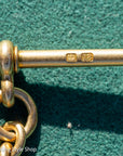 18K Gold Chain Extender with T-Bar & Dog Clip – 6.4g, Stamped Links, 2” Extension