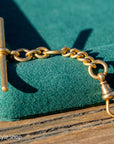 18K Gold Chain Extender with T-Bar & Dog Clip – 6.4g, Stamped Links, 2” Extension