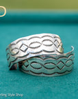 Sterling Silver Shiny Half Hoop Earrings – Chimney Butte Studio by Juan Guerrero – Navajo Screw Back Hoops