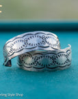 Sterling Silver Oxidized Half Hoop Earrings – Chimney Butte Studio by Juan Guerrero – Navajo Screw Back Hoops