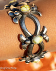 Navajo Chimney Butte Palomino Turquoise Sand Cast Sterling Silver Cuff – Handcrafted & Signed