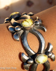 Navajo Chimney Butte Palomino Turquoise Sand Cast Sterling Silver Cuff – Handcrafted & Signed