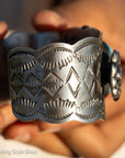 Navajo Chimney Butte Blue Bird Turquoise Sterling Silver Cuff Bracelet – Handcrafted & Signed