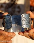Navajo Chimney Butte Blue Bird Turquoise Sterling Silver Cuff Bracelet – Handcrafted & Signed