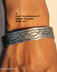 Chimney Butte Sterling Silver Ball, Beaded or Stamped Bangle Bracelet – Stackable Southwestern Jewelry - Oxidized