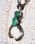 Chimney Butte Sonoran Turquoise Naja Pendant – Navajo Symbolism – Sterling Silver 3.5” – Native American Jewelry
