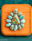Federico Jimenez Blue Gem Turquoise Sterling Silver Statement Ring