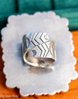 Federico Jimenez Kingman Turquoise Large Sterling Silver Statement Ring