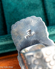 Federico Jimenez Kingman Turquoise Adjustable Ring | Sterling Silver Beaded Statement Ring