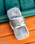 Federico Jimenez Kingman Turquoise Adjustable Ring | Sterling Silver Beaded Statement Ring