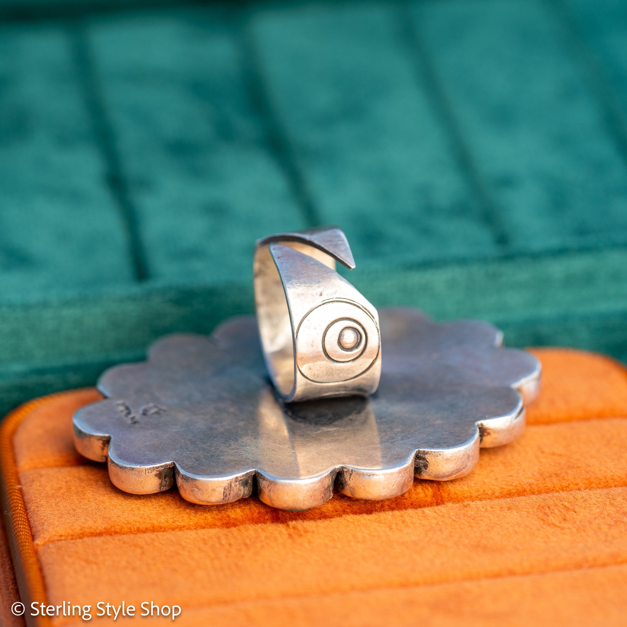 Federico Jimenez Adjustable Natural Turquoise Cluster Statement Ring