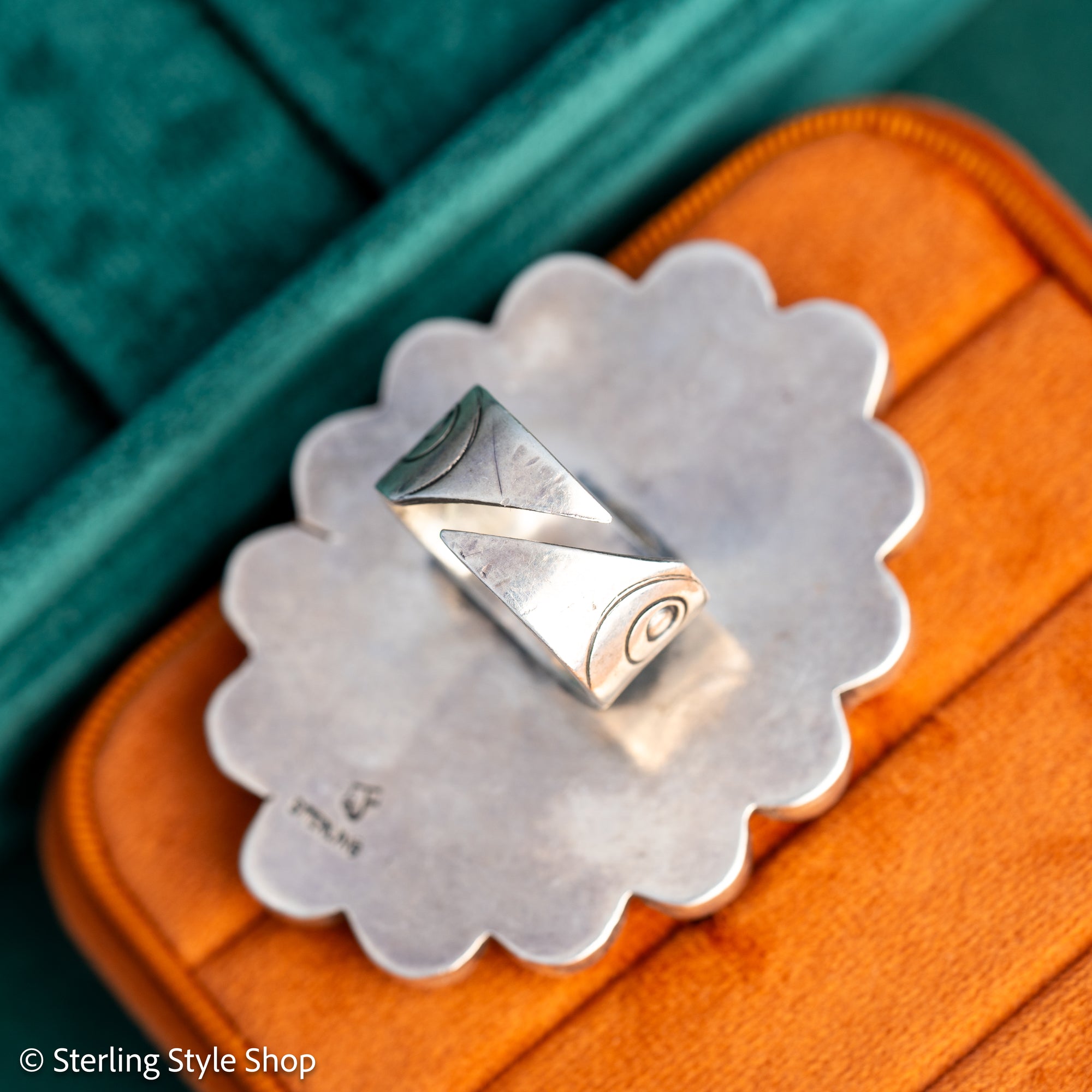 Federico Jimenez Adjustable Natural Turquoise Cluster Statement Ring