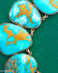 Federico Jimenez Copper Canyon Turquoise Collar Necklace, Hallmarked JF Sterling