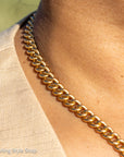 Antique 1925 18kt Gold Curb Link Watch Chain Necklace | Chester Hallmarked T-Bar & Dog Clips | Heavy Solid Gold Chain