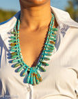 Museum-Quality Vintage Sleeping Beauty Turquoise Spike Necklace from Federico Jimenez Personal Vintage Collection, 26 inches/168 grams