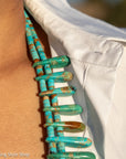 Museum-Quality Vintage Sleeping Beauty Turquoise Spike Necklace from Federico Jimenez Personal Vintage Collection, 26 inches/168 grams