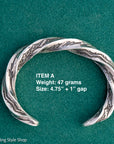 Sterling Silver Stamped Cuff, Sunshines Reeves Bracelet, Native American