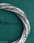 Sterling Silver Stamped Cuff, Sunshines Reeves Bracelet, Native American