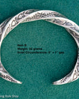 Sterling Silver Stamped Cuff, Sunshines Reeves Bracelet, Native American