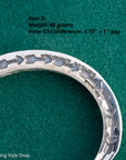 Sterling Silver Stamped Cuff, Sunshines Reeves Bracelet, Native American