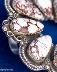 Sterling Silver Wild Horse Adjustable Ring by Readda Begay