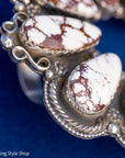 Sterling Silver Wild Horse Adjustable Ring by Readda Begay