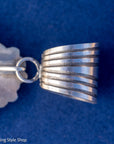 Sterling Silver White Buffalo Statement Pendant by Readda Begay