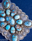 Sterling Silver Golden Hills Turquoise Pendant by Readda Begay, Navajo jewelry