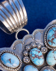 Sterling Silver Golden Hills Turquoise Pendant by Readda Begay, Navajo jewelry