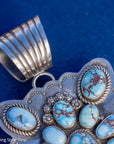 Sterling Silver Golden Hills Turquoise Pendant by Readda Begay, Navajo jewelry