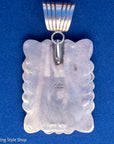 Sterling Silver Golden Hills Turquoise Pendant by Readda Begay, Navajo jewelry