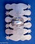 3" Long Onyx and Emerald Valley Turquoise Ring by Readda Begay
