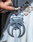 Chimney Butte Naja Pendant | Number 8 Turquoise | Heavy Sterling Silver | Native American Jewelry