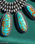 Ernest R Begay Candelaria Turquoise Necklace | 9mm Navajo Pearls | 286g Statement Necklace