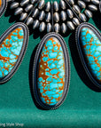 Ernest R Begay Candelaria Turquoise Necklace | 9mm Navajo Pearls | 286g Statement Necklace