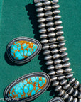 Ernest R Begay Candelaria Turquoise Necklace | 9mm Navajo Pearls | 286g Statement Necklace
