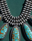 Ernest R Begay Candelaria Turquoise Necklace | 9mm Navajo Pearls | 286g Statement Necklace