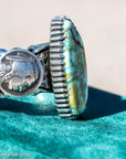 Alvin Yellowhorse Royal Web Variscite Cuff – Navajo Sterling Silver Bracelet-on-Bracelet Design – Turquoise, Coral & Jade Inlay 134g
