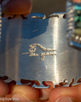 Alvin Yellowhorse Navajo Cuff Bracelet, Night Sky Inlay, Wide Statement Collector Piece