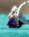 Alvin Yellowhorse Darling Darlene Turquoise & Sugilite Sterling Silver and 18K Gold Statement Ring