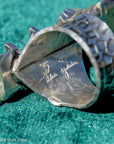 Alvin Yellowhorse Darling Darlene Turquoise & Sugilite Sterling Silver and 18K Gold Statement Ring
