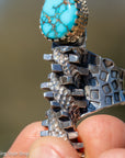 Alvin Yellowhorse Darling Darlene Turquoise & Sugilite Sterling Silver and 18K Gold Statement Ring