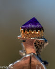 Alvin Yellowhorse Darling Darlene Turquoise & Sugilite Sterling Silver and 18K Gold Statement Ring
