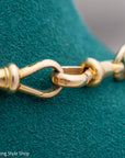 Antique 18K Gold Albert Watch Chain Necklace Birmingham 1913 T-Bar Dog Clasps