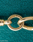 Antique 18K Gold Albert Watch Chain Necklace Birmingham 1913 T-Bar Dog Clasps