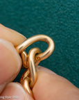 Antique 18K Gold Albert Watch Chain Necklace Birmingham 1913 T-Bar Dog Clasps