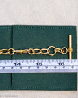 Antique 18K Gold Albert Watch Chain Necklace Birmingham 1913 T-Bar Dog Clasps