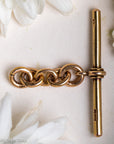 Antique Hallmarked 15ct Gold T-Bar Pendant for Watch Chain or Necklace Conversion